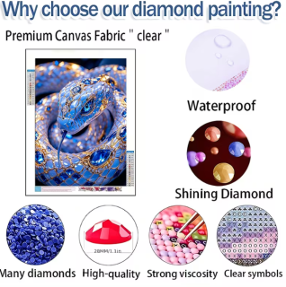 Preview: Diamond Painting Schlange